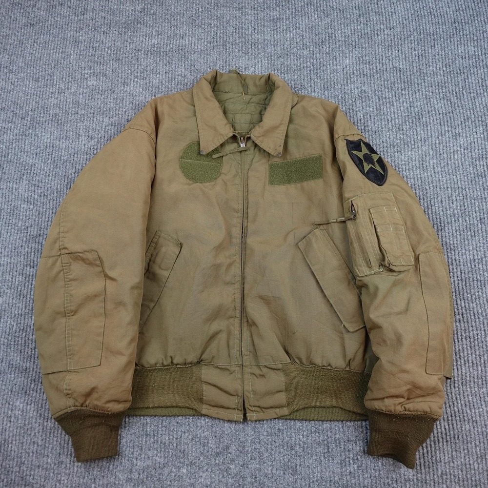 Vintage Cold Weather High Temperature Military Jacket Mens Large Bomber USGI 80s